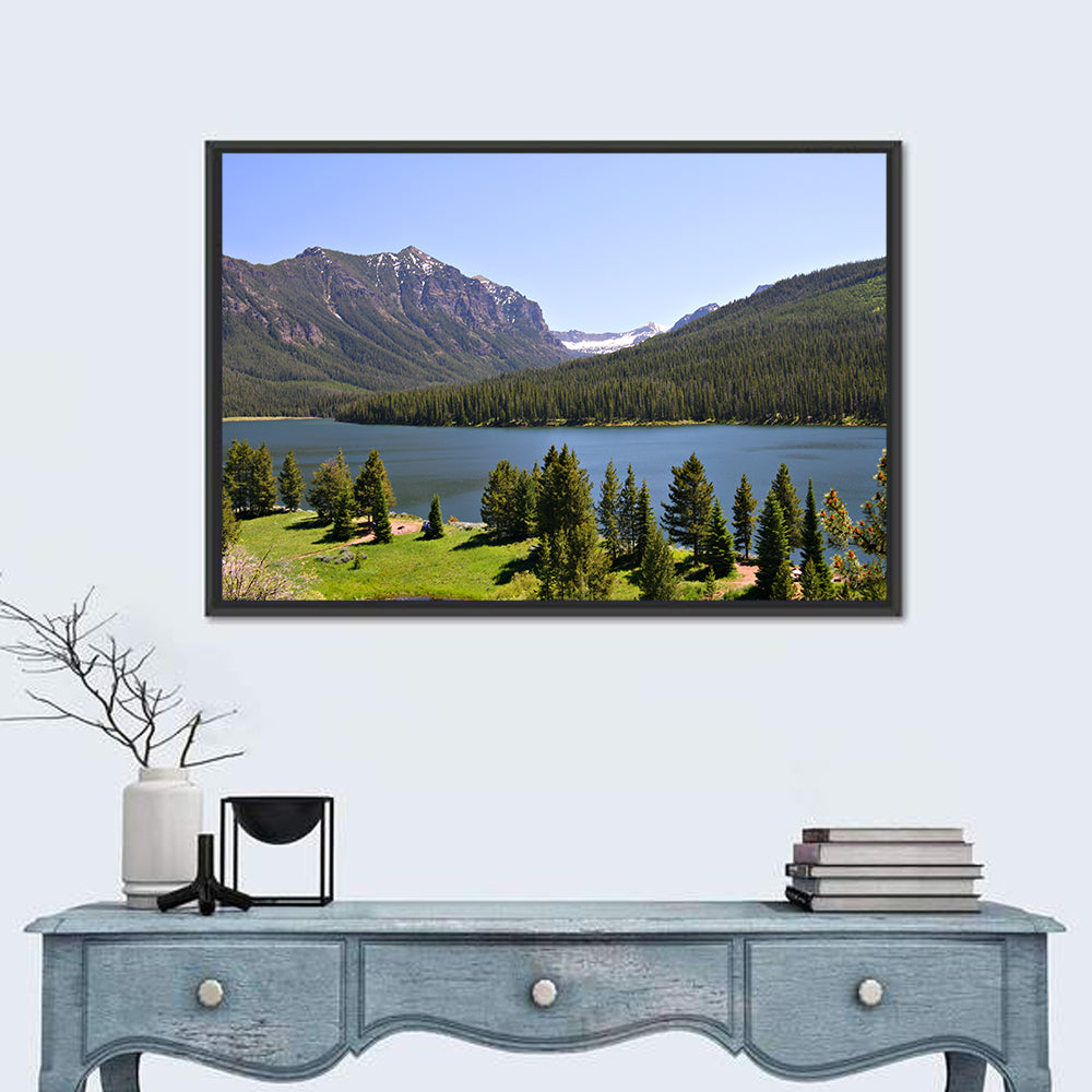 Gallatin National Forest Lake Wall Art in a room, landscape