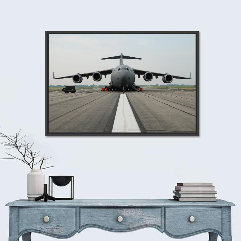 C-130 on Runway Wall Art
