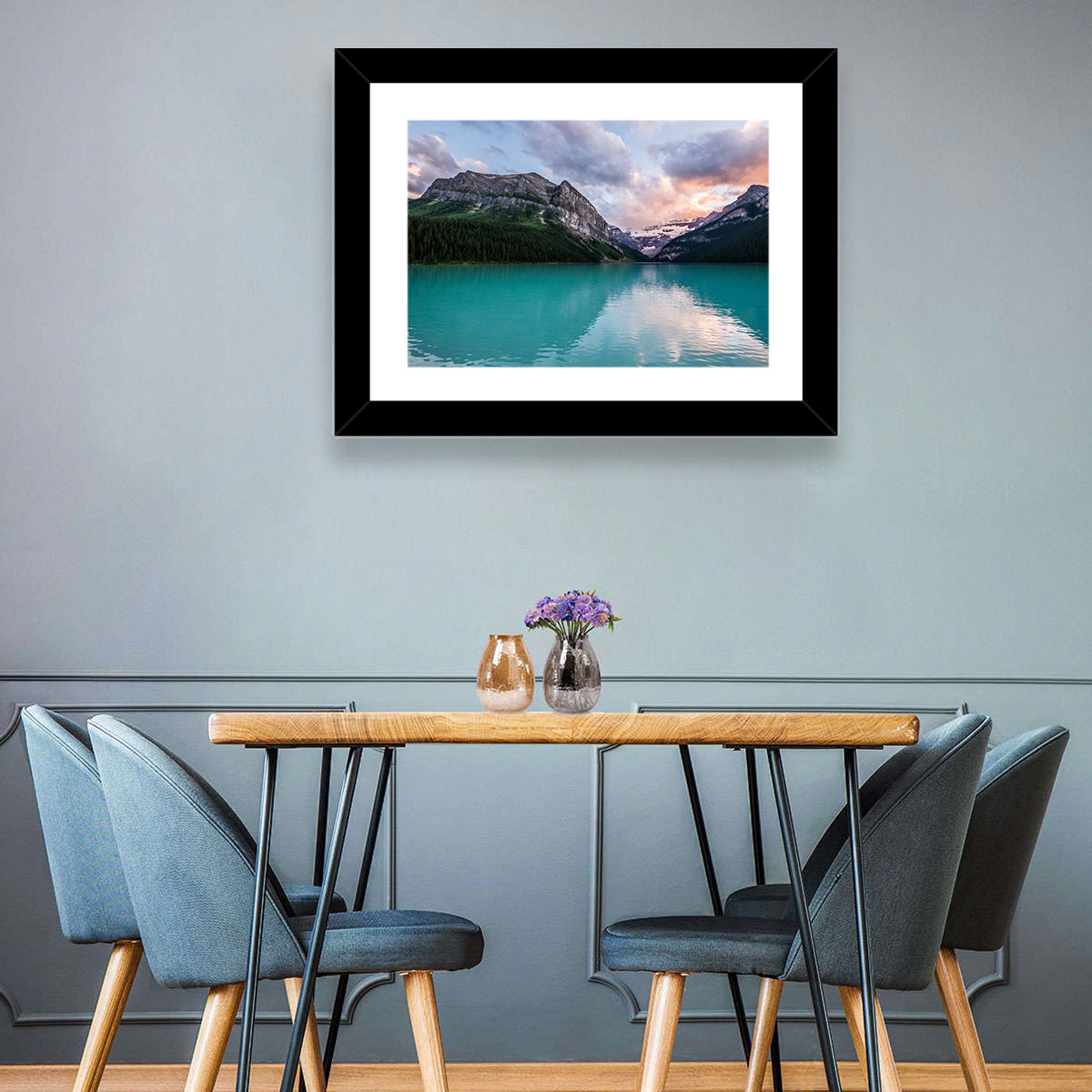 Turquoise Sunset at Lake Louise Wall Art