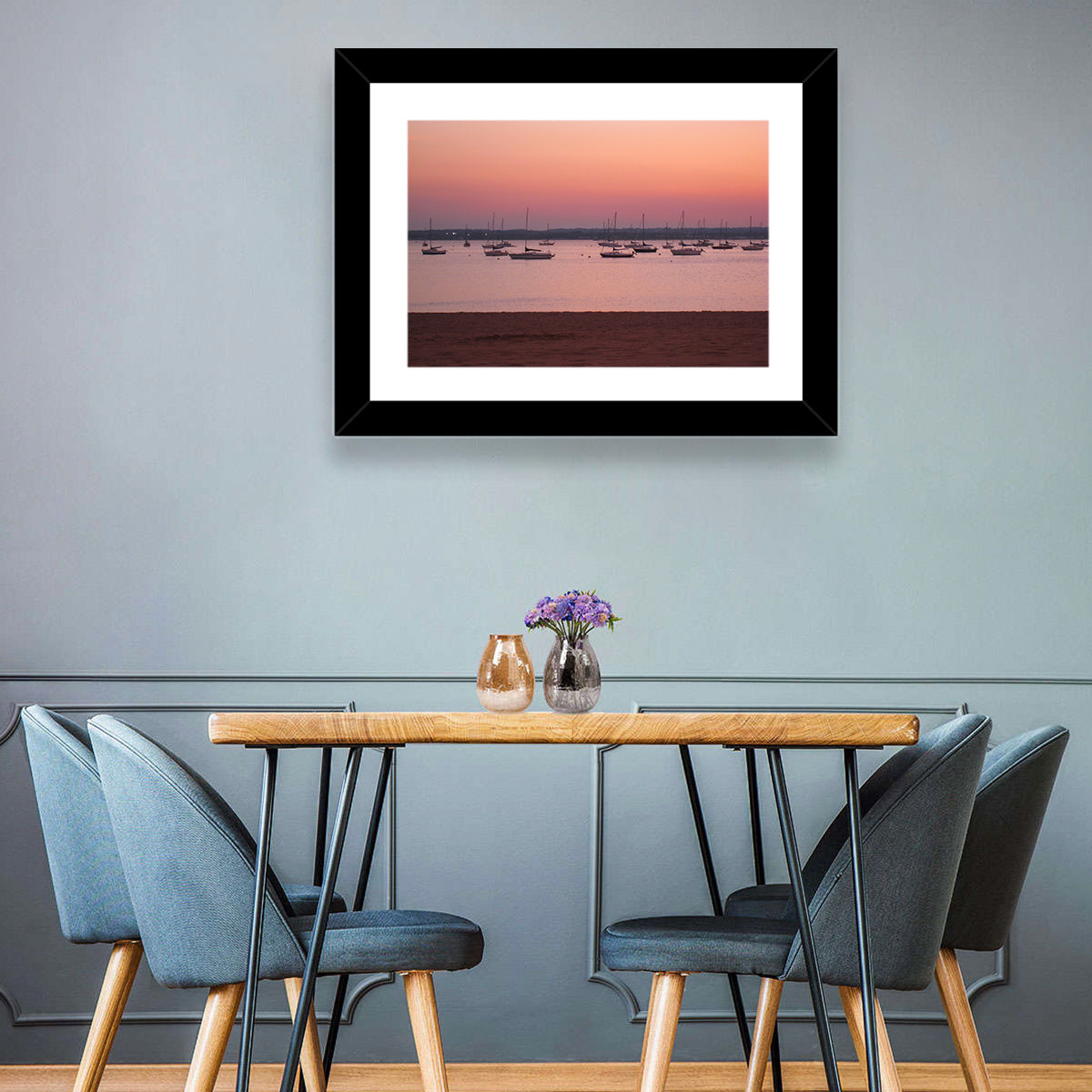 East Haven Beach Sunset Wall Art in a room, landscape