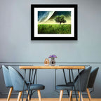 Alien Meadow Under a Giant Planet Wall Art