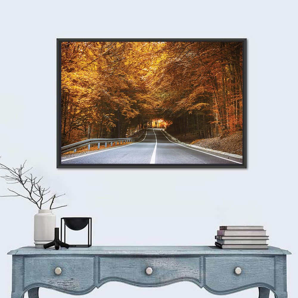 Autumn Forest Road with Canopy Wall Art