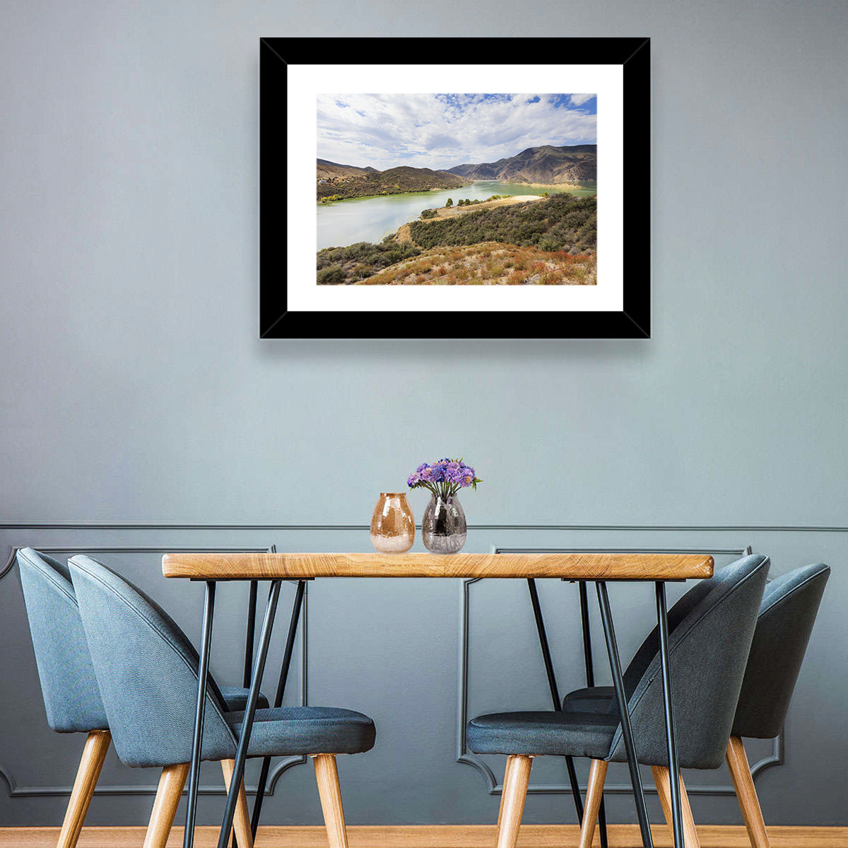 Pyramid Lake Vista Wall Art in a room, landscape