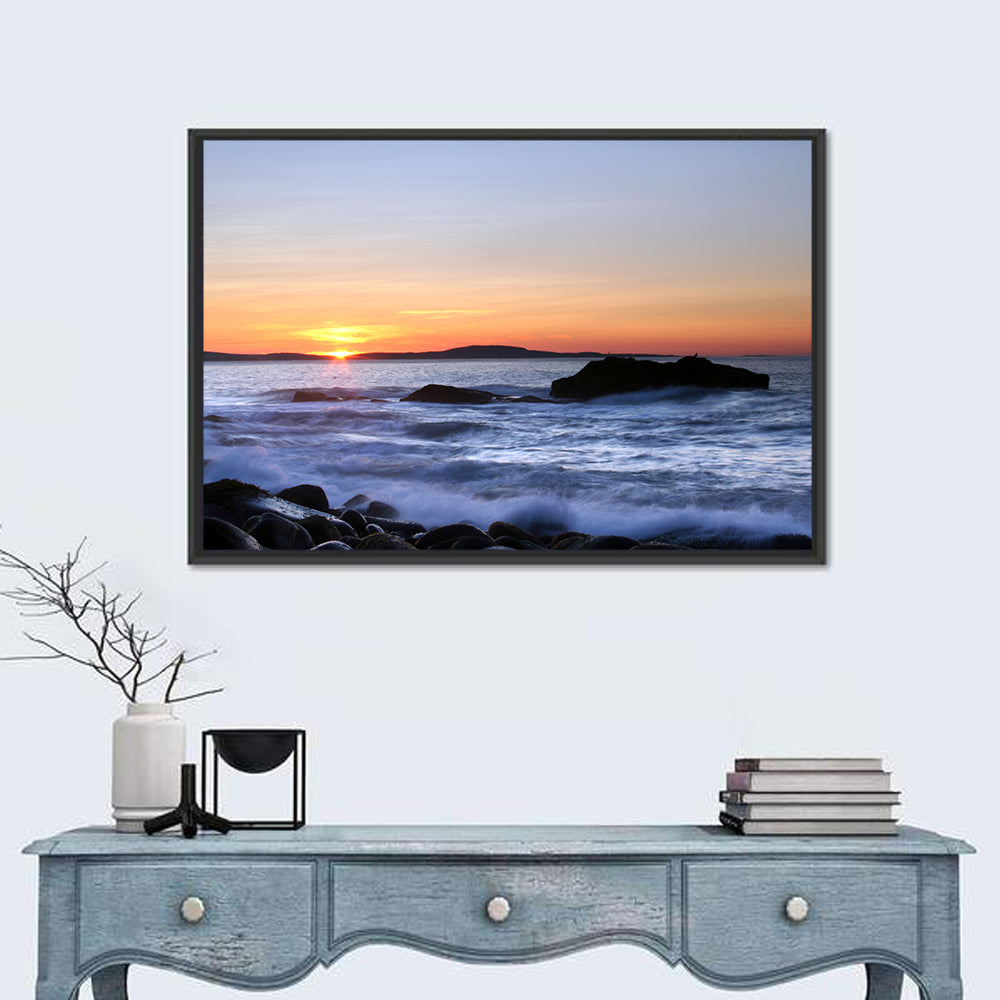 Acadia National Park Coastline Wall Art in a room, landscape