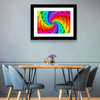 Rainbow Spiral Vortex Tunnel Wall Art