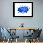 Blue Ink Splash Wall Art