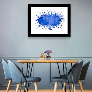 Blue Color Splash Wall Art