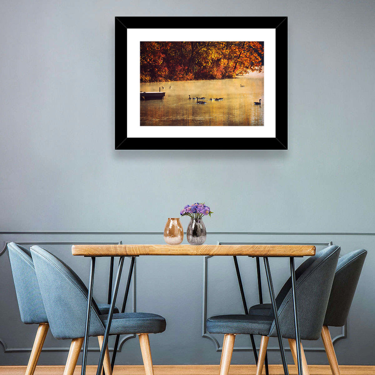 Governor Dodge Misty Lake Wall Art in a room, landscape