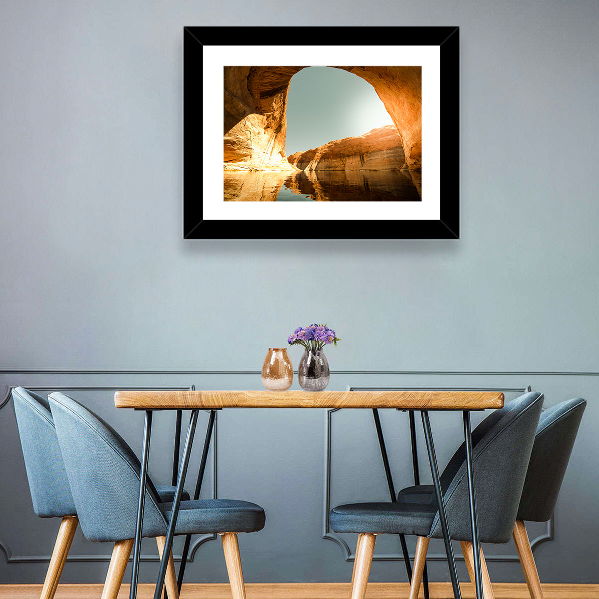 Reflection Canyon Arch Wall Art in a room, landscape