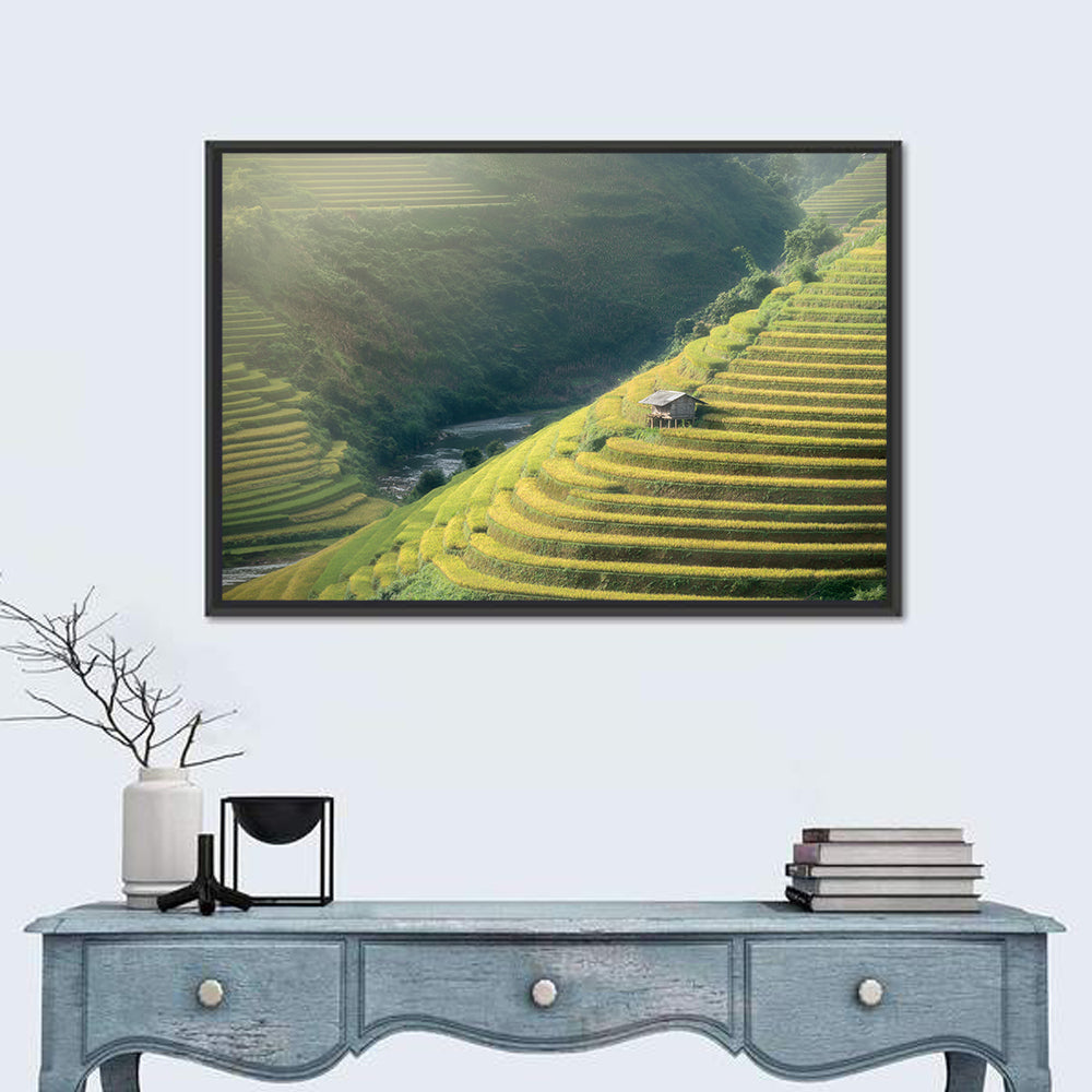 Golden Rice Terraces Wall Art