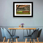 Misty Autumn Park Bench Wall Art