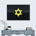Glowing Star of David Reflection Wall Art