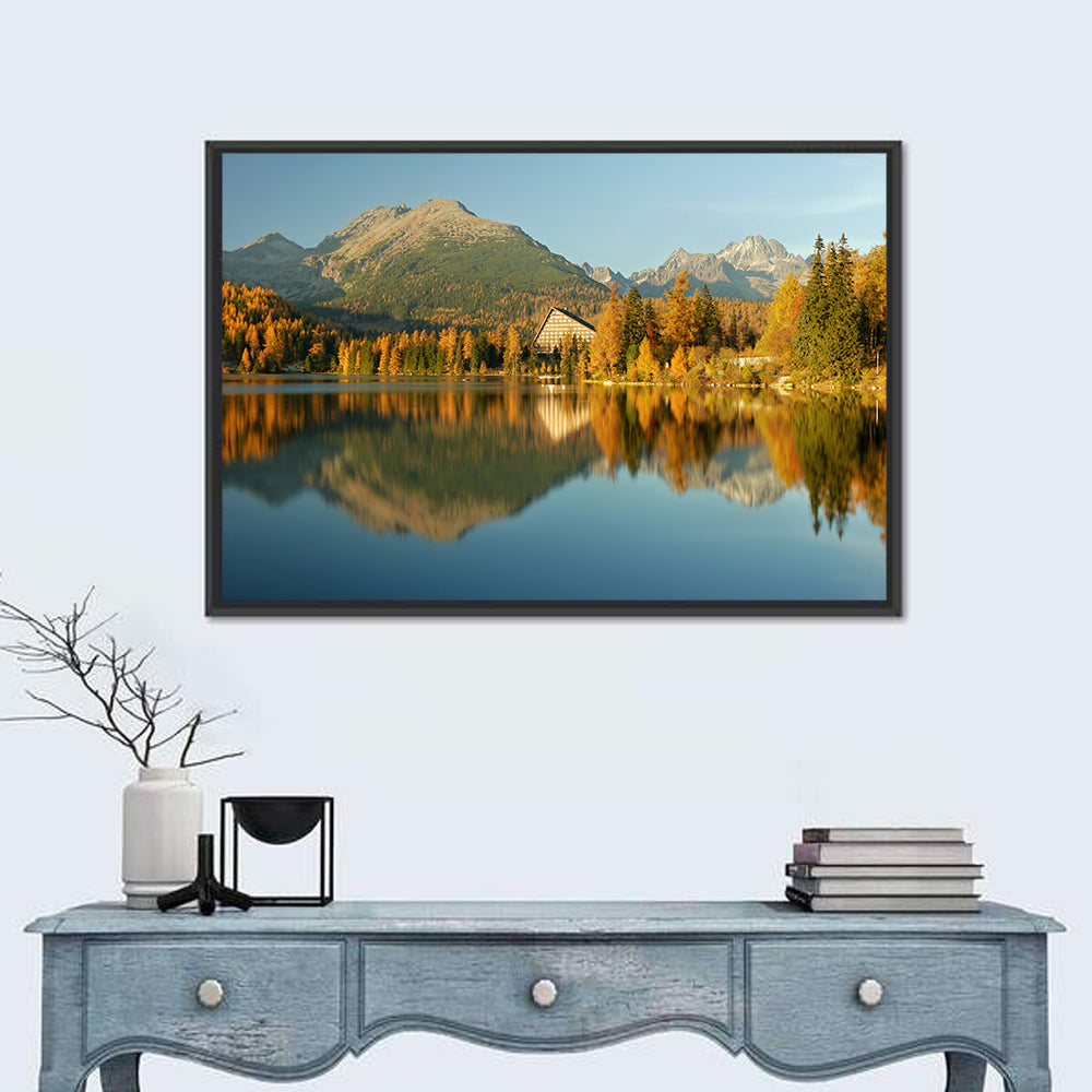 Štrbské Pleso Lake, High Tatras Wall Art in a room, landscape