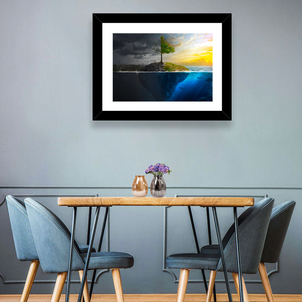 Split Island Tree of Duality Wall Art