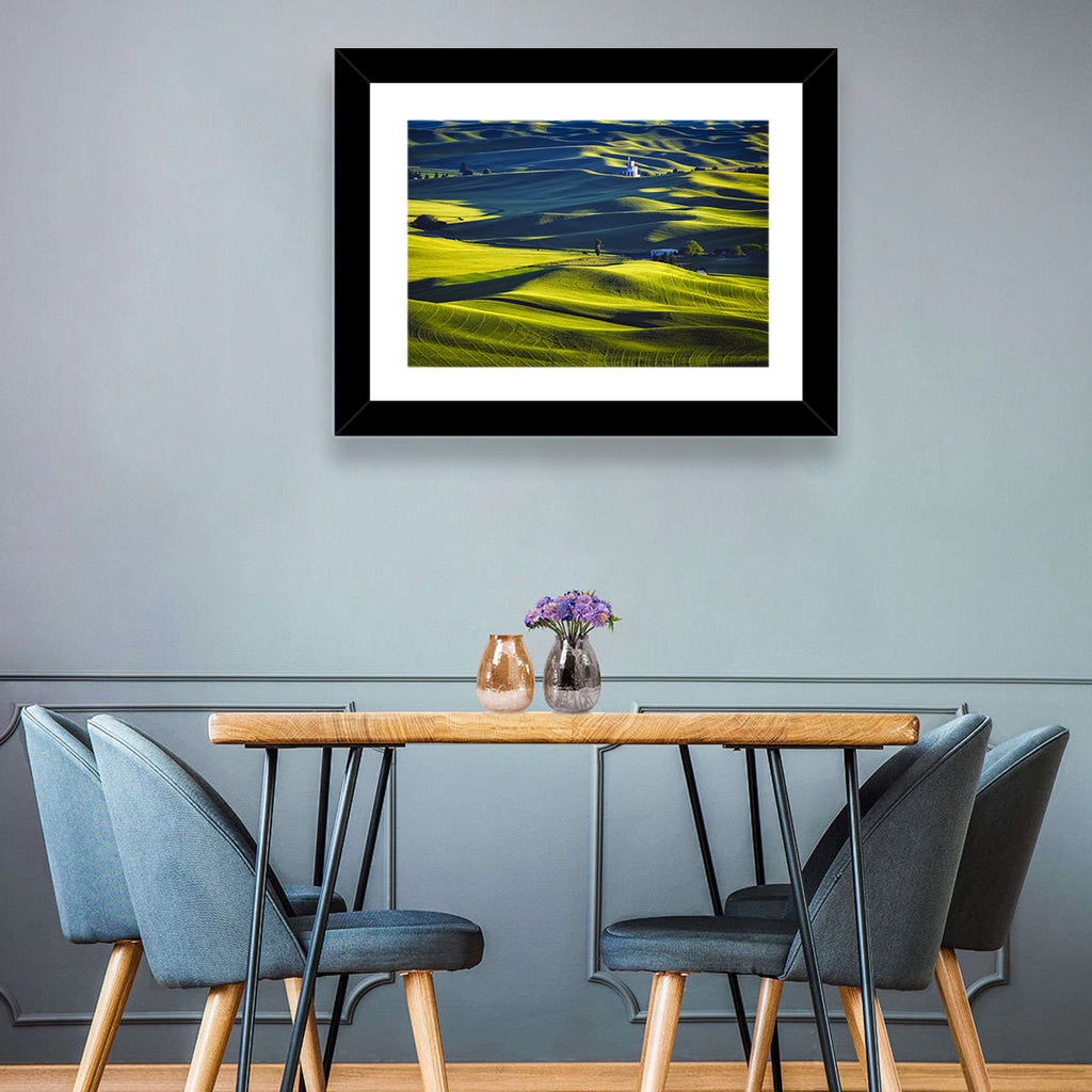 Palouse Hills with Grain Elevator Wall Art