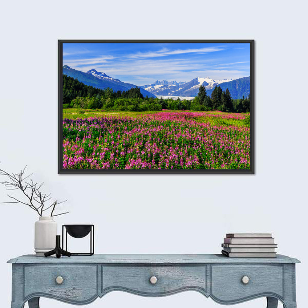 Juneau Meadow with Mendenhall Glacier Wall Art