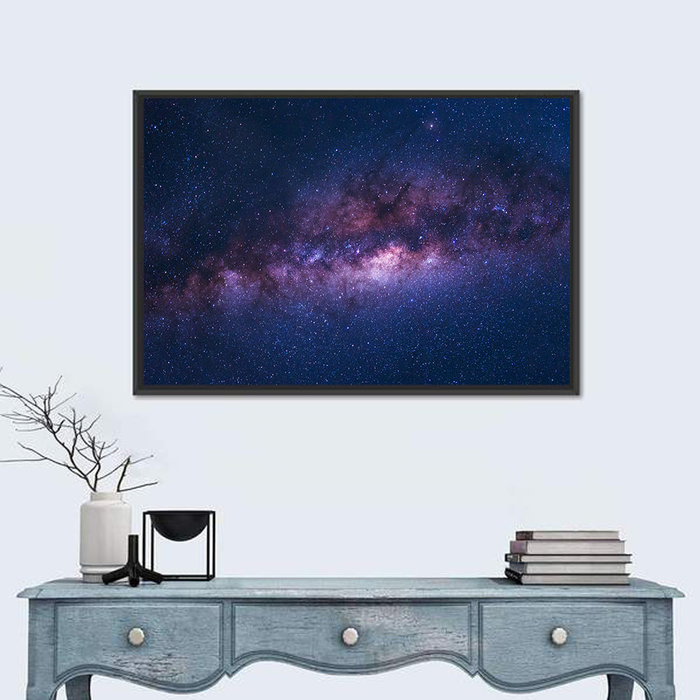 Violet Blue Milky Way Galaxy Wall Art
