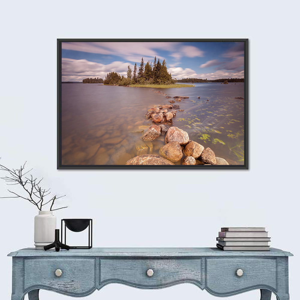 Lake Ontario Shoreline Wall Art in a room, landscape