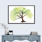 Weeping Willow Watercolor Sketch Wall Art