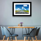Asphalt Road Through Meadow Wall Art