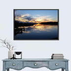 Lake Palestine Pier at Sunset Wall Art