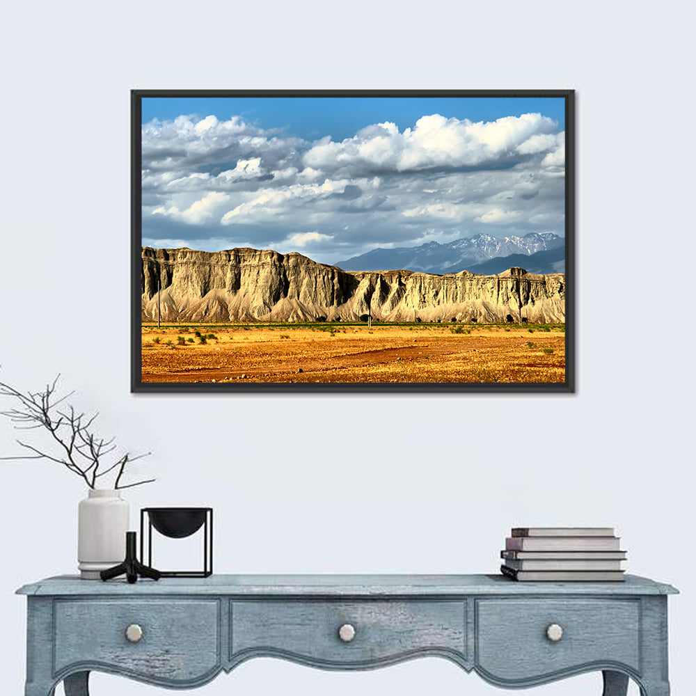 Snake Mountain Ridge Cliffs Wall Art in a room, landscape