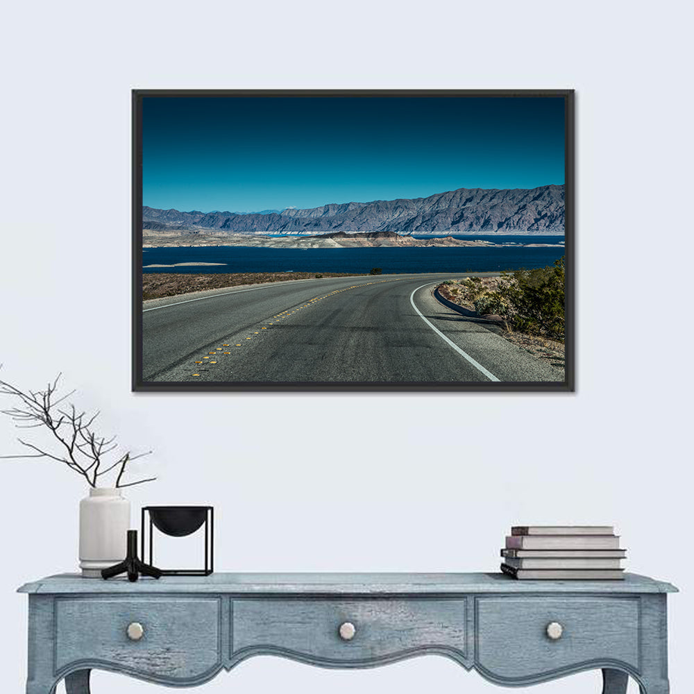 Lake Mead Curved Road Wall Art