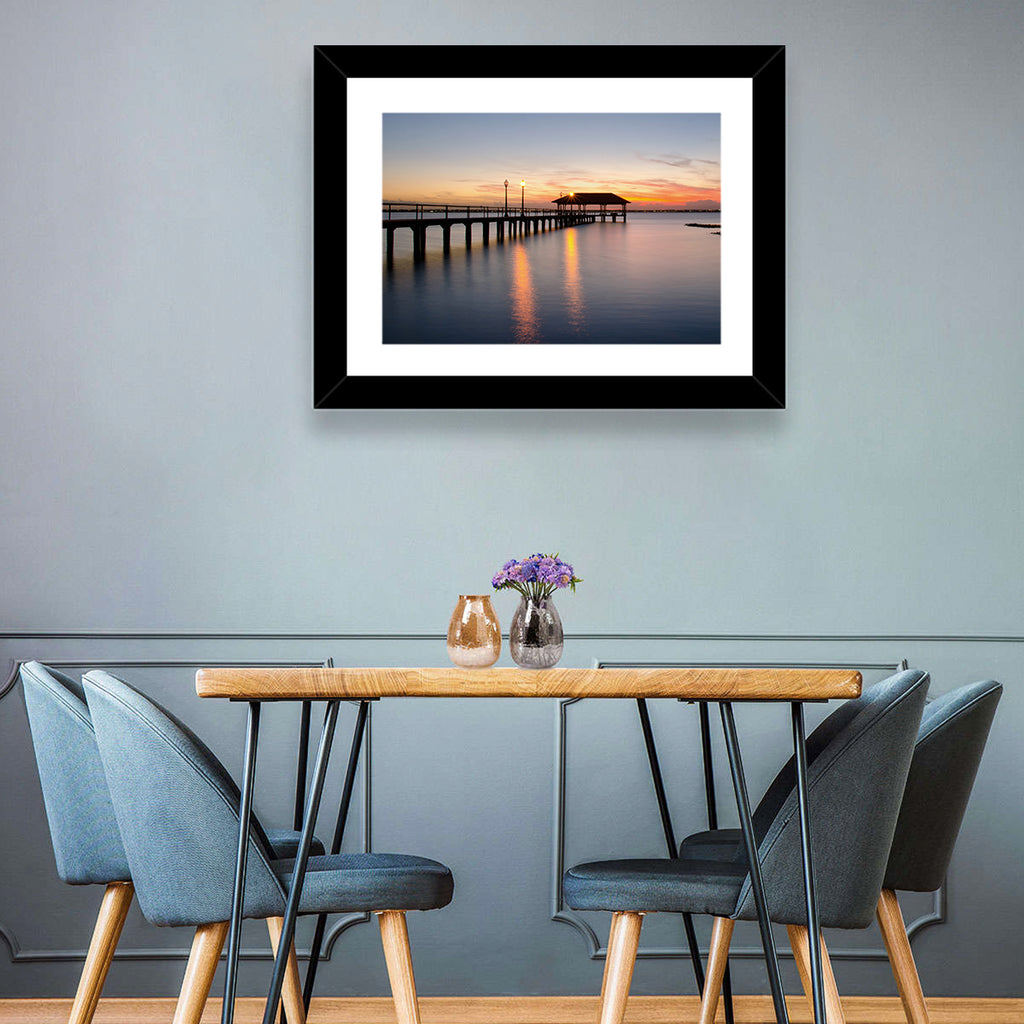Lake Jackson Pier Sunset Wall Art