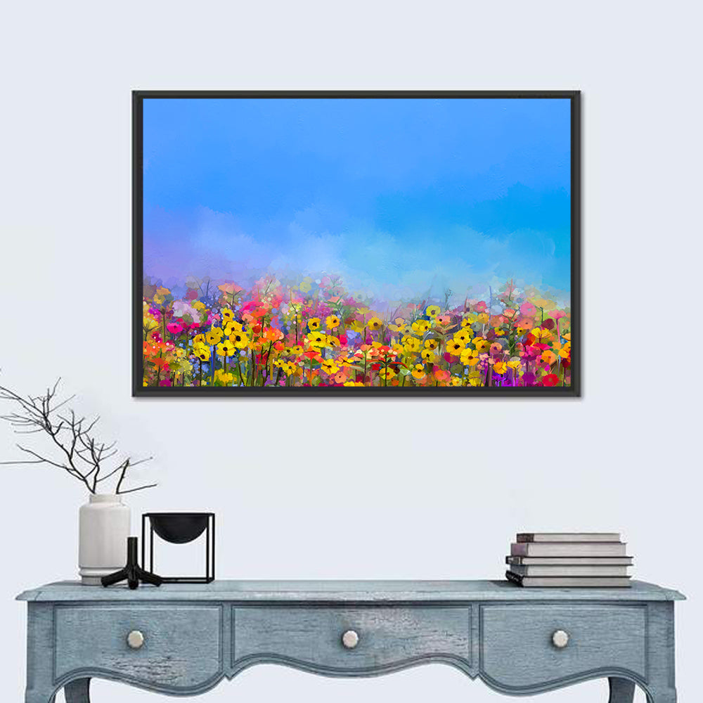 Cornflower and Daisy Meadow Wall Art