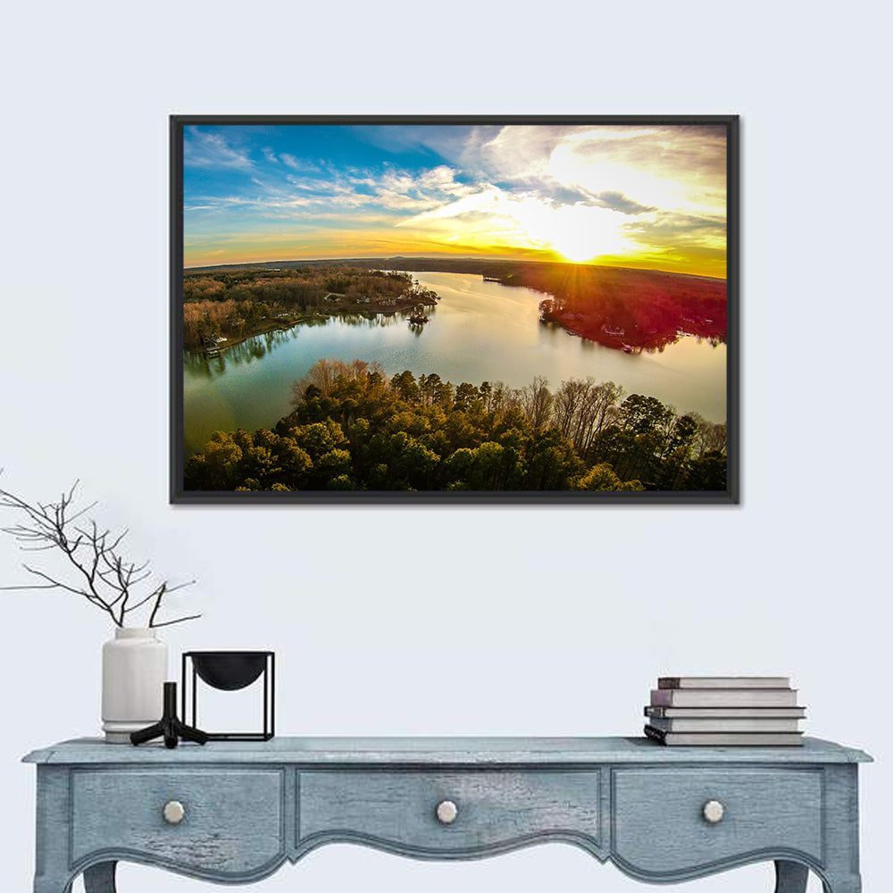 Lake Wylie Golden Sunset Wall Art