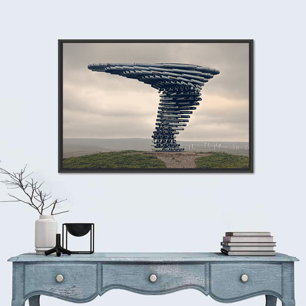 Singing Ringing Tree on Grassy Hill Wall Art in a room, landscape
