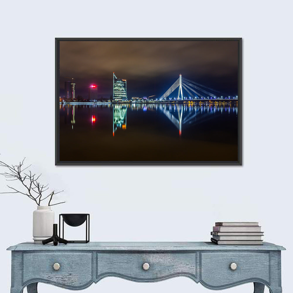 Vanšu Bridge Night Skyline Wall Art