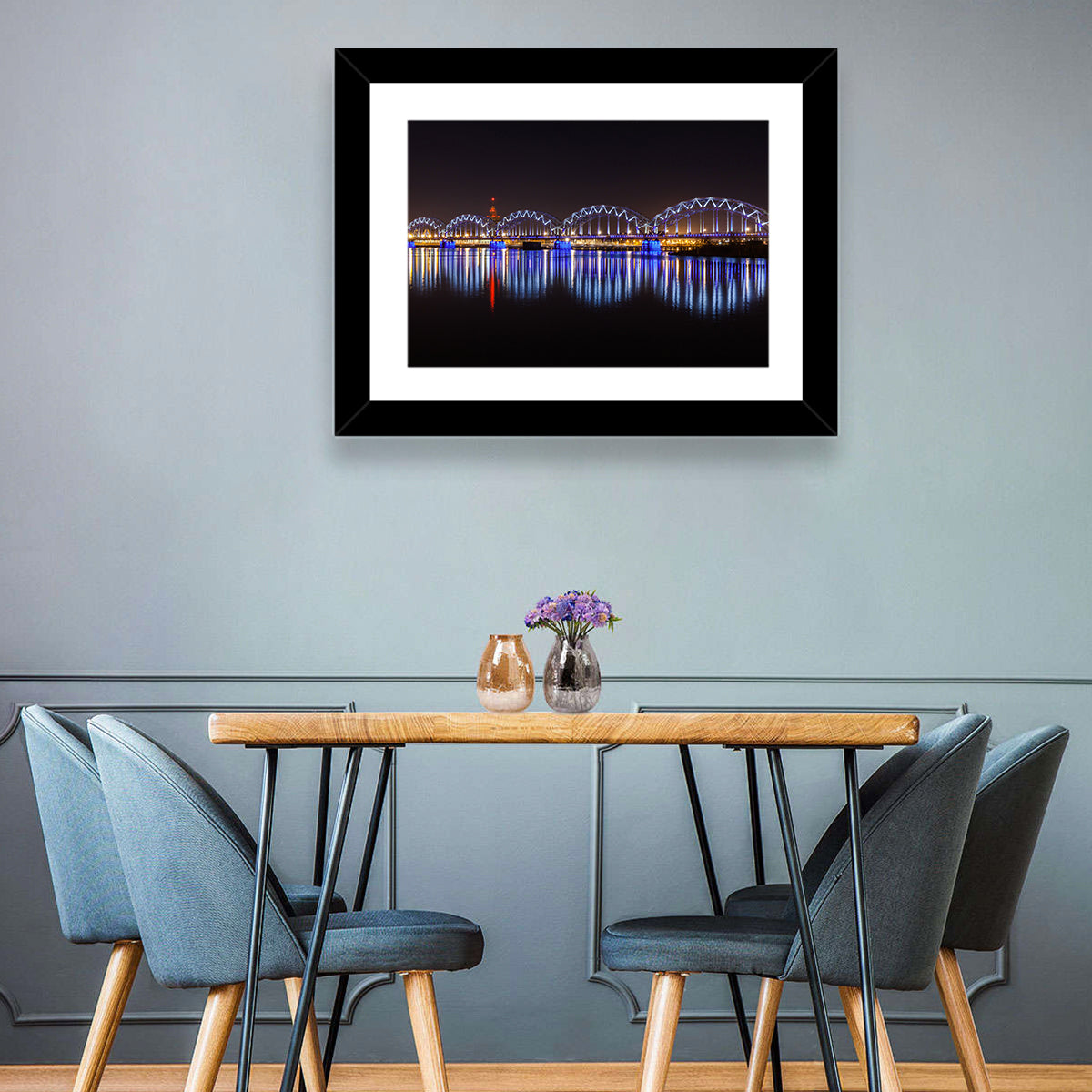 Glowing Railway Bridge Wall Art