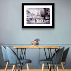 Paris Street with Eiffel Tower Wall Art