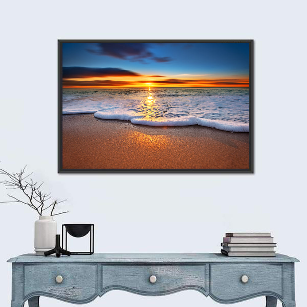 Sun Flare Beach Sunrise Wall Art