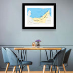 UAE Political Map Wall Art
