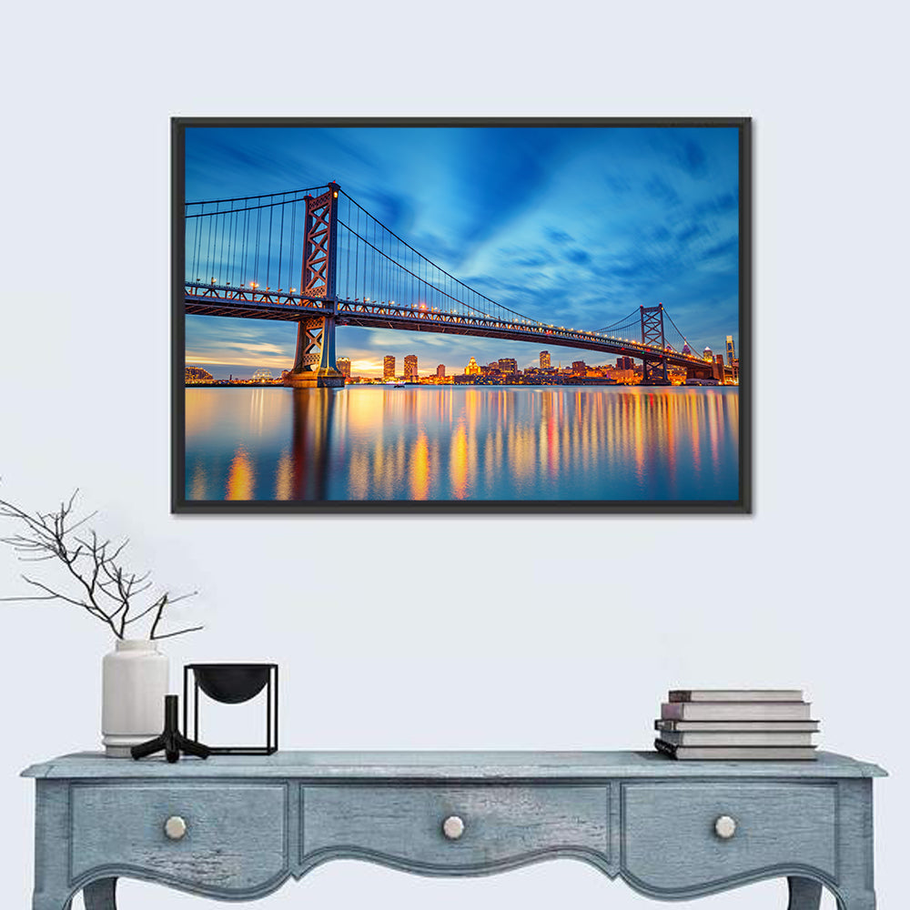 Benjamin Franklin Bridge Twilight Wall Art