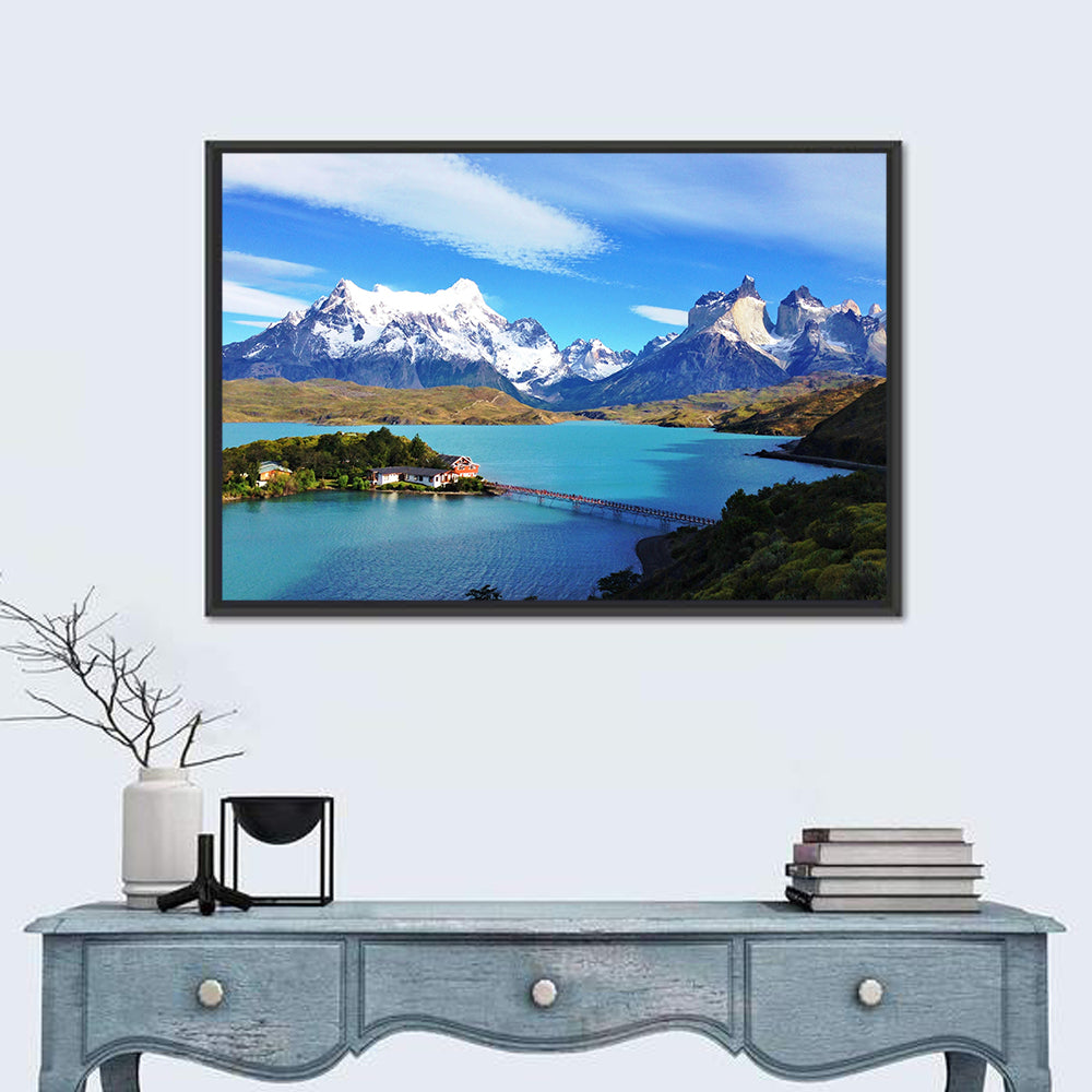 Pehoé Lake, Torres Del Paine Wall Art in a room, landscape