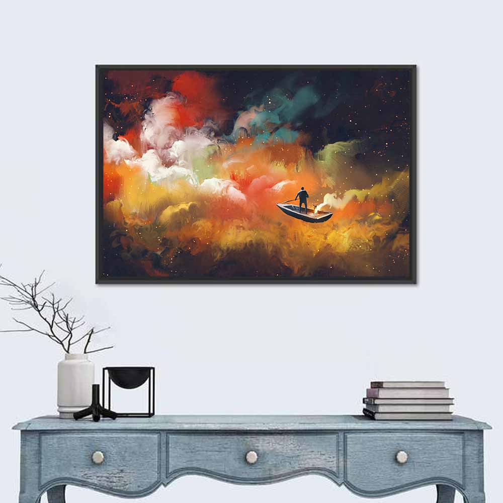 Man On A Boat Wall Art