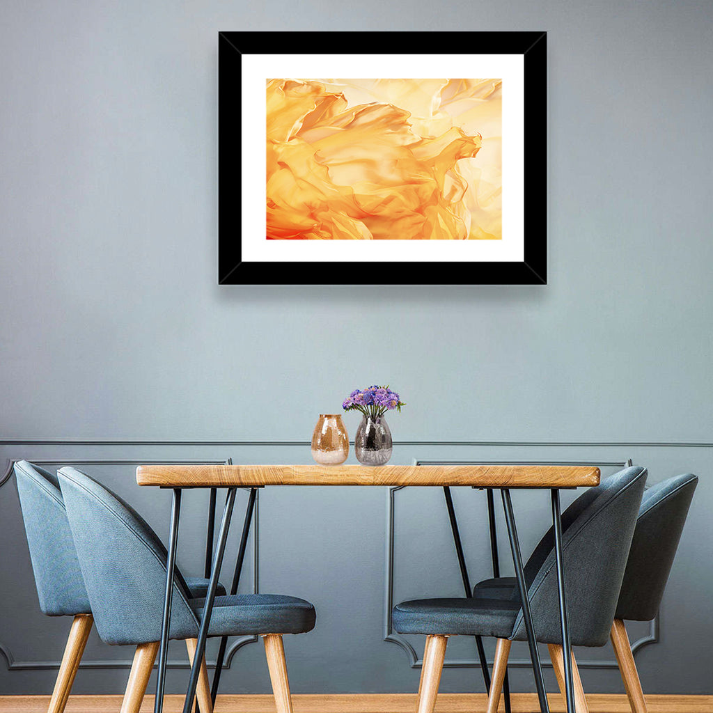 Golden Waving Cloth Abstract Wall Art