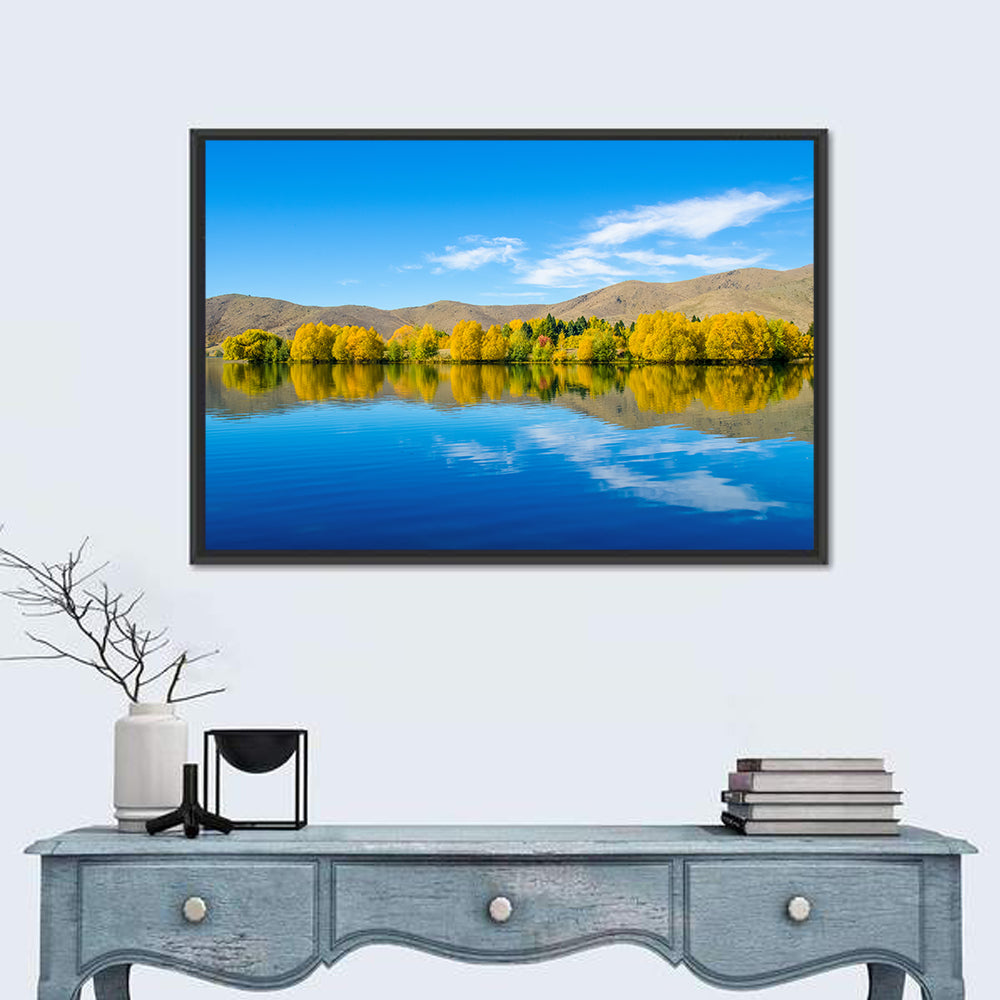 Lake Ruataniwha Wall Art in a room, landscape