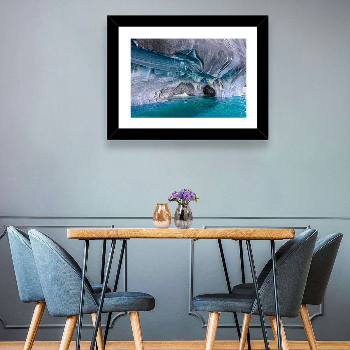 General Carrera Marble Caves Wall Art in a room, landscape