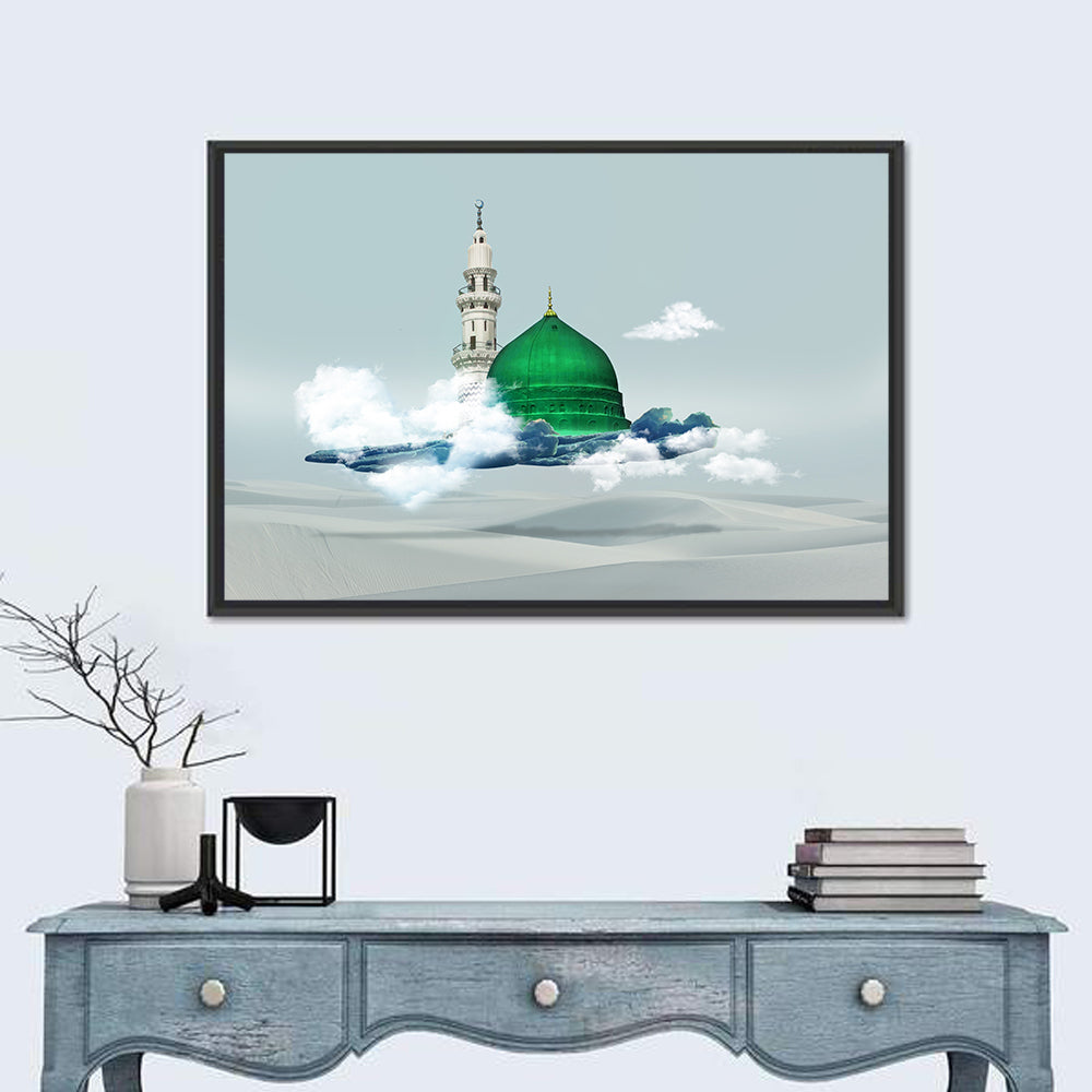 Green Dome of Al-masjid An-nabawi Wall Art