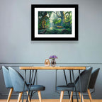 Sunlit Jungle River Wall Art