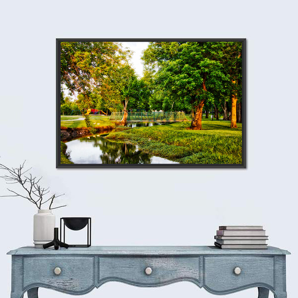 Centennial Park Owasso Wall Art in a room, landscape