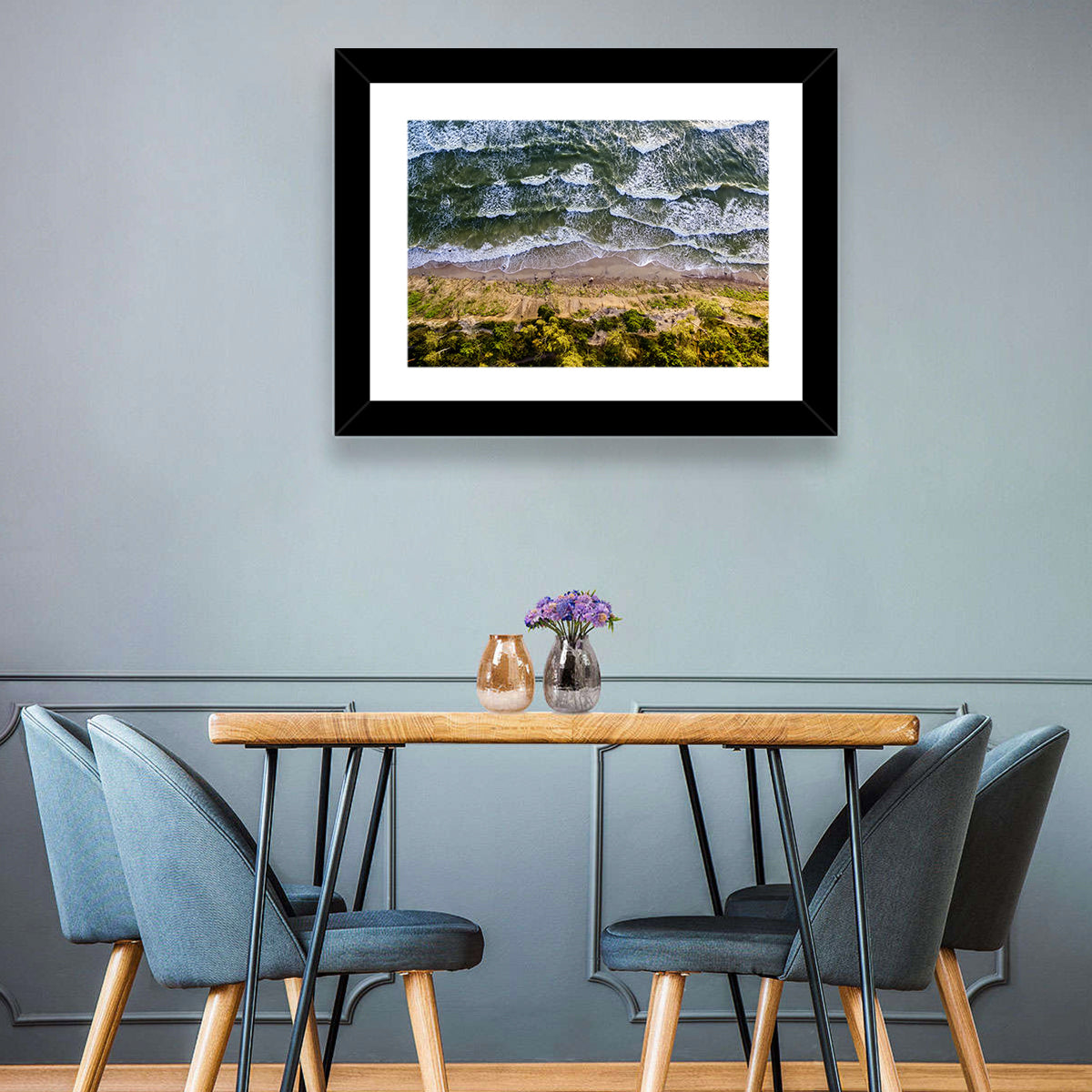 Aerial Sea Waves Wall Art