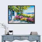 Cottage Garden Summer Landscape Wall Art
