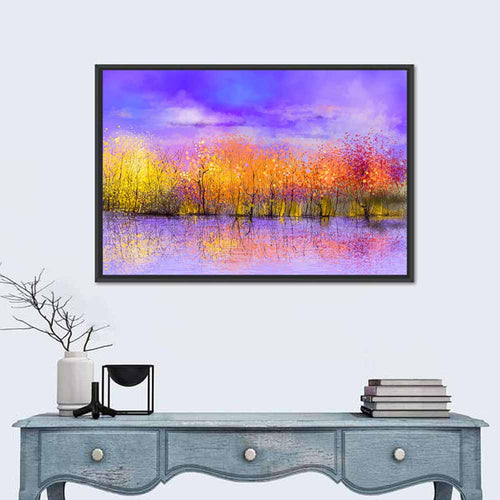 Autumn Twilight Reflection Wall Art
