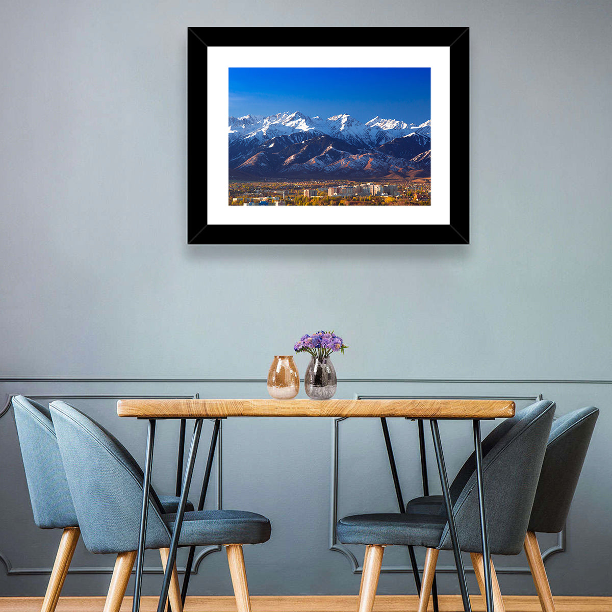 Almaty Snowy Mountains Wall Art