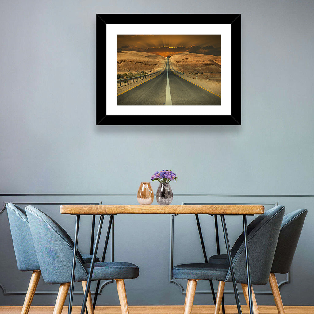 Negev Road at Sunset Wall Art